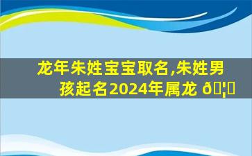 龙年朱姓宝宝取名,朱姓男孩起名2024年属龙 🦅